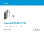 Sonic CROS MNR T R Instructions For Use Manual preview