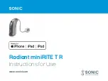 Sonic Radiant 100 Instructions For Use Manual предпросмотр