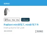 Sonic Radiant miniBTE T Instructions For Use Manual preview