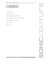 Preview for 2 page of SONICCOUTURE ONDES User Manual