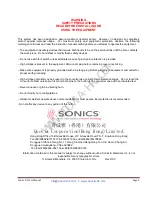 Предварительный просмотр 3 страницы Sonics e-Press 20EP Instruction Manual