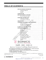 Preview for 2 page of Sonics H520E Instruction Manual