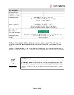 Предварительный просмотр 6 страницы Sonics VCX130 PB Operation Manual