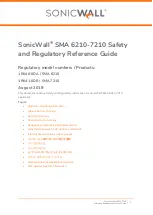 Preview for 1 page of SonicWALL 1RK40-0DA Safety And Regulatory Reference Manual