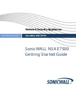 SonicWALL NSA E7500 Getting Started Manual preview