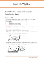 SonicWALL SonicWall M.2 Installation Manual предпросмотр