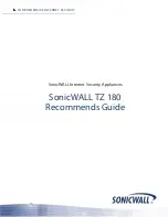 SonicWALL TZ 180 Recommends Manual preview