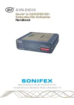 Sonifex AVN-DIO10 Handbook preview