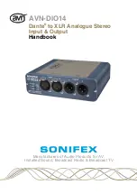 Sonifex AVN-DIO14 Handbook предпросмотр