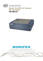 Sonifex Dante AVN-DIO19 Handbook preview