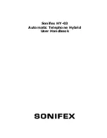 Sonifex HY-03 User Handbook Manual preview