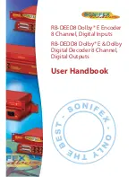 Sonifex Redbox RB-DEDD8 User Handbook Manual предпросмотр