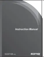 SONIQ E22Z10A-AU Instruction Manual предпросмотр