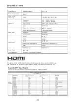 Preview for 16 page of SONIQ E24FB40A Instruction Manual