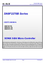 Preview for 1 page of SONiX TECHNOLOGY CO. SN8F22711B User Manual