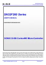 Preview for 1 page of SONIX SN32F260 Series User Manual