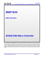 SONIX SN8P1829 User Manual preview