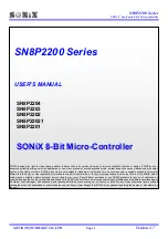 Preview for 1 page of SONIX SN8P2201 User Manual