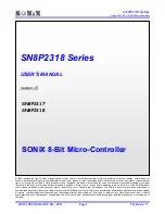 Preview for 1 page of SONIX SN8P2308 User Manual