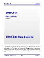 Preview for 1 page of SONIX SN8P2604 User Manual