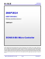 Preview for 1 page of SONIX SN8P2624 User Manual