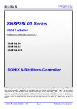 SONIX SN8P26L00 Series User Manual preview