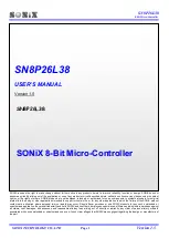 SONIX SN8P26L38 User Manual preview