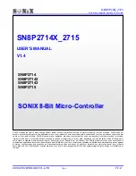 Preview for 1 page of SONIX SN8P27142_2715 User Manual