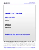 Preview for 1 page of SONIX SN8P27411 User Manual