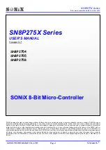 Preview for 1 page of SONIX SN8P2754 User Manual