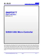 SONIX SN8P2977 User Manual preview