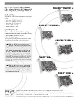 Sonnet ALLEGRO FW400 PCIe Quick Start Manual preview