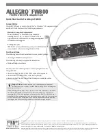 Preview for 1 page of Sonnet ALLEGRO FW800 Quick Start Manual