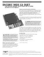 Sonnet ENCORE/MDX G4 DUET User Manual preview