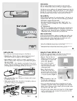 Sonnet PICCOLO User Manual preview