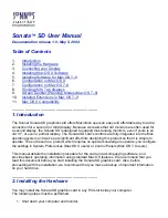 Sonnet Sonata SD User Manual preview
