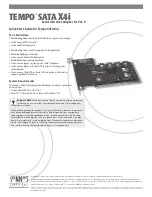 Sonnet TEMPO SATA X4i Quick Start Manual preview