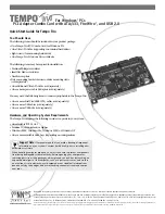 Sonnet TEMPO Trio Quick Start Manual preview