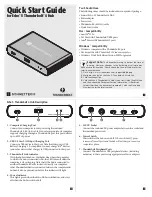 Sonnettech Echo 5 Quick Start Manual предпросмотр