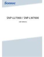 SONNOC SNP-LU7000 User Manual preview