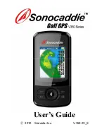 Preview for 1 page of Sonocaddie V350 Series User Manual