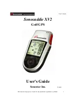 Предварительный просмотр 1 страницы Sonocaddie XV2 User Manual