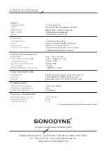 Предварительный просмотр 8 страницы Sonodyne SSP 2015 Owner'S Manual