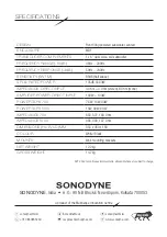 Preview for 8 page of Sonodyne SSW Series Owner'S Manual