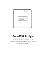 Sonoff RF Bridge User Manual preview