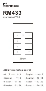 Sonoff RM433 User Manual preview