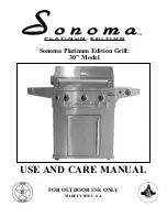 Sonoma 30" Use And Care Manual preview