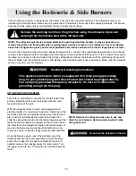 Preview for 11 page of Sonoma 30" Use And Care Manual