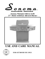 Sonoma Platinum Edition Use And Care Manual preview