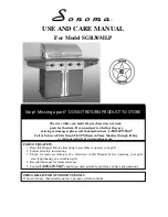 Preview for 1 page of Sonoma SGR30MLP Use And Care Manual